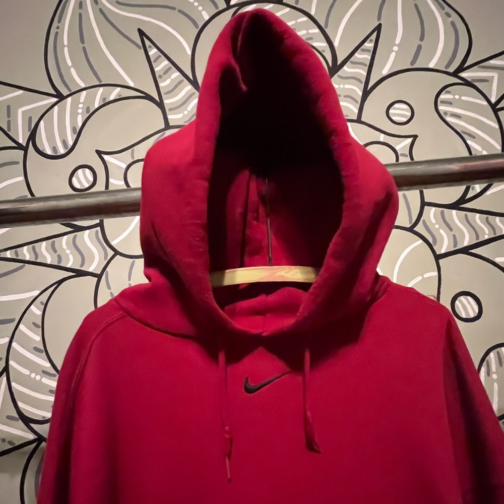 Ultra rare Nike center swoosh white tag cherry 🍒 red with black check in XXL